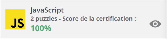 Score certification Codingame